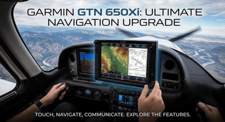 Garmin GTN 650Xi touchscreen flight navigator installed in aircraft panel